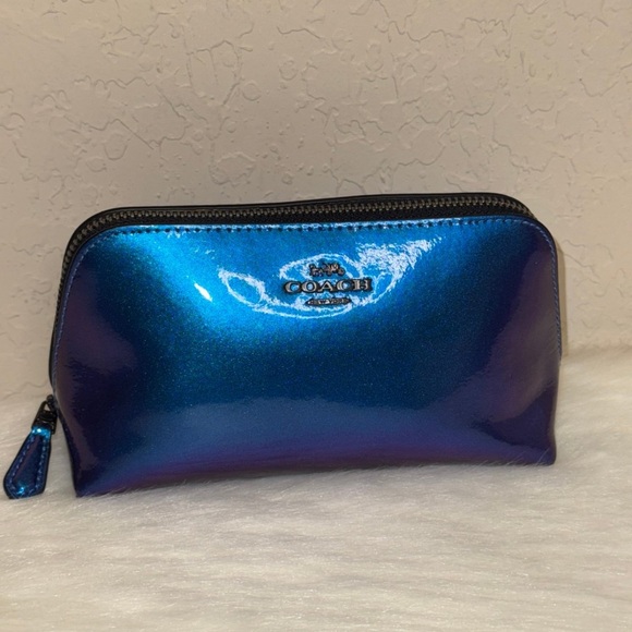 Coach Hologram Patent Leather Cosmetic Bag - Picture 1 of 12